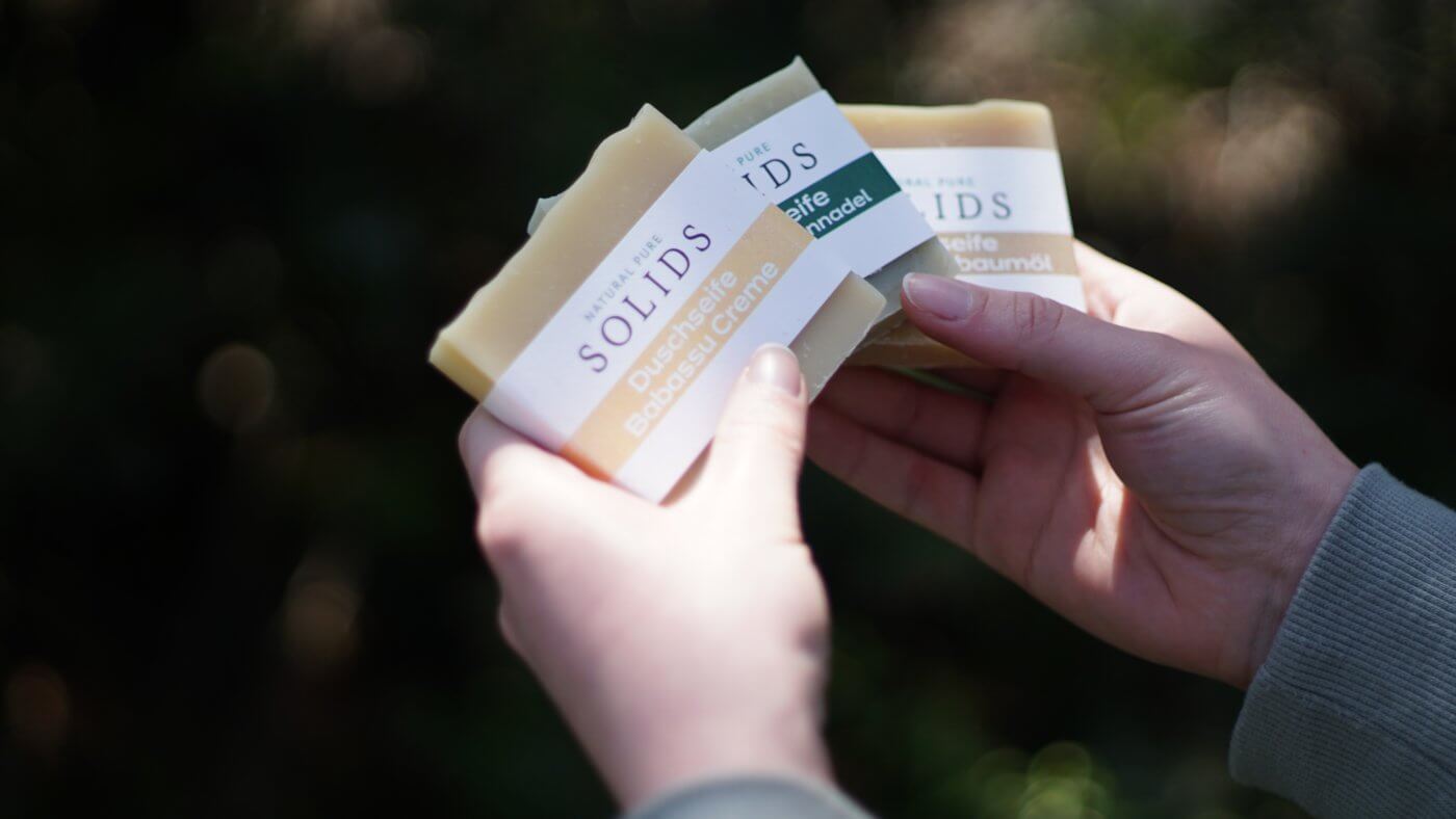 Duschseifen Probierset Duschseife Babassu Creme, Duschseife Zirbe - Fichtennadel, Duschseife Neem - Teebaumöl