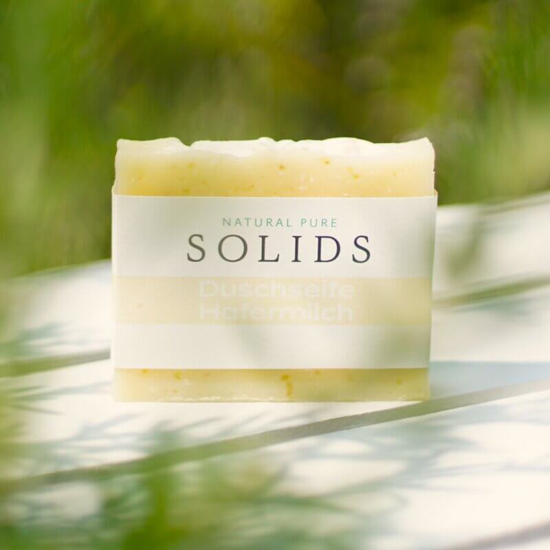 Duschseife Hafermilch, Vegane Milchseife mit frischer Hafermilch für Gesicht und Körper, Naturseife mit Hafermilch