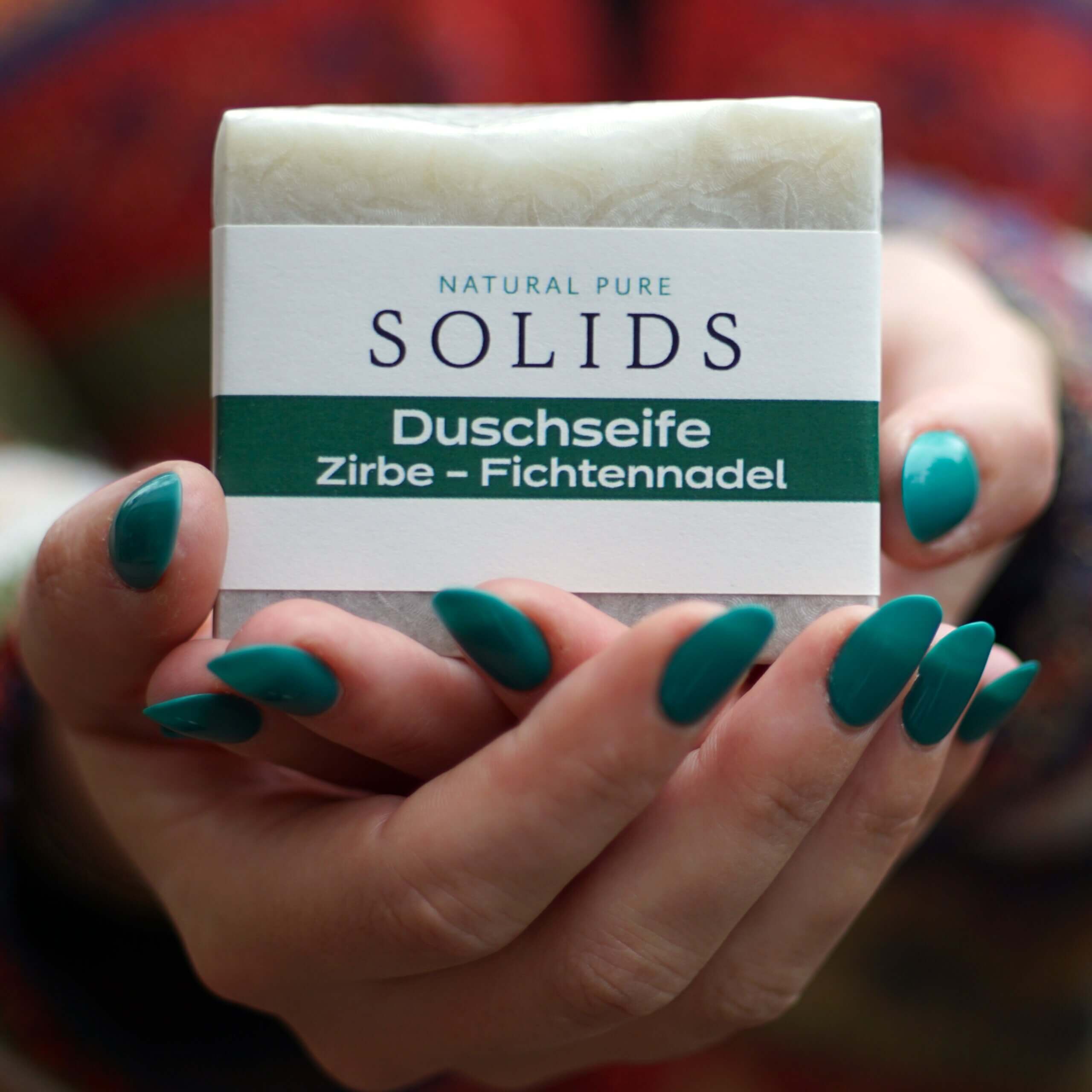 Duschseife Zirbe - Fichtennadel, Naturseife zum Duschen, handemachte Duschseife mit ätherischen Ölen von Fichtennadel und Zirbe, vegane Duschseife, Duschseife mit Waldduft