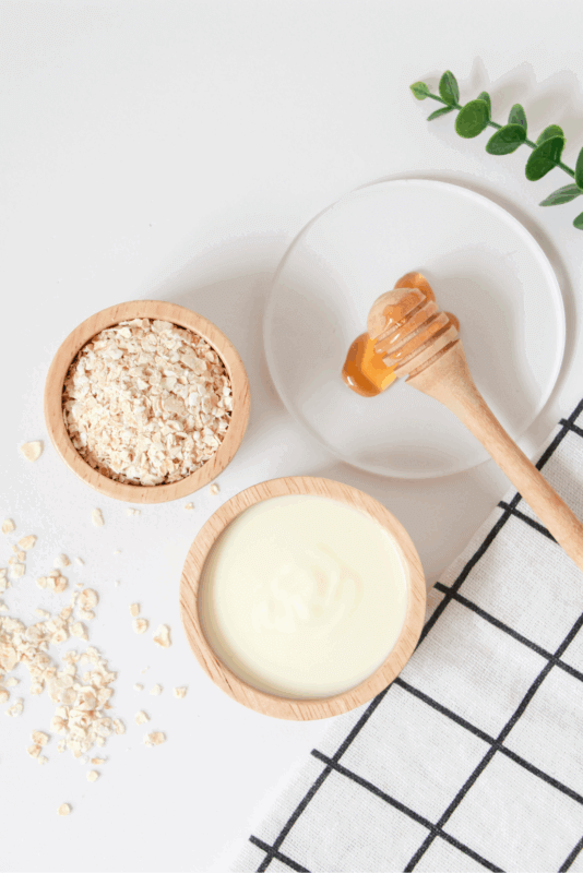 Hafer Maske Gesichtspflege Honig