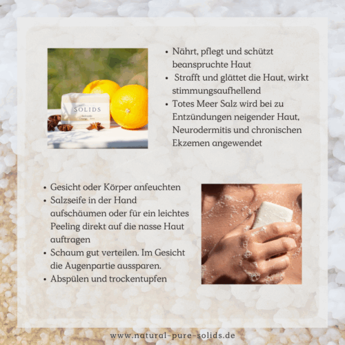 Produktseite Anwendung Salzseife Orange-Anis