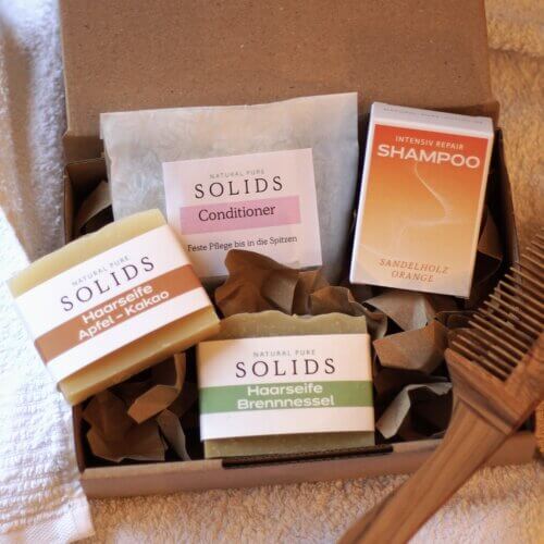 Mix & Match Haircare Set - Haarseifen, festes Shampoo, fester Conditioner als volles Pflegeprogramm zum selber zusammenstellen, Solid Shampoo, Solid Seife und Solid Conditioner für die Haarpflege